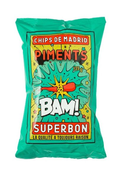 Superbon Pimento Chili Chips, 135g
